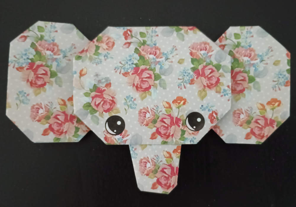 An origami elephant, name still pending. I guess... "Susie"?