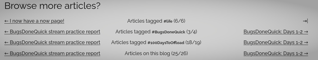 %The new "Browse more articles?" section of a recent article (With a light vignette, so it's clearer it's just an image 😅)