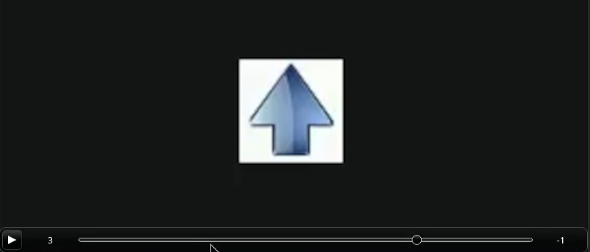Screenshot of the new media controls for gif files, taken from the final demonstration at, 06:08:37