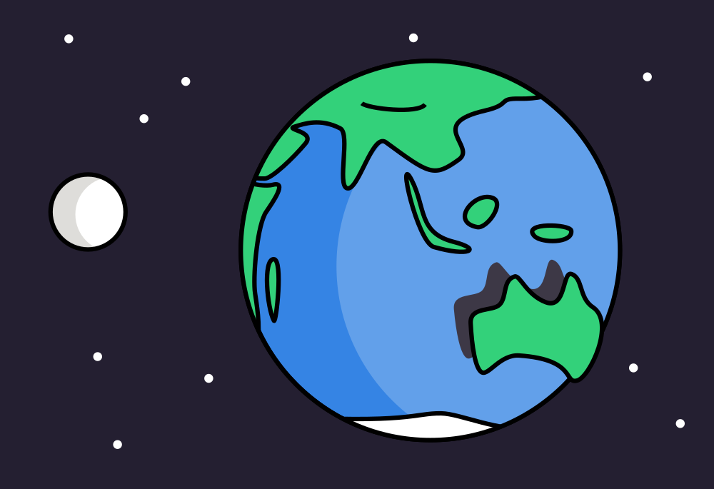 ^A stylized globe of the earth, with Australia popping out. Vaguely based on a screenshot of Globe.gl.