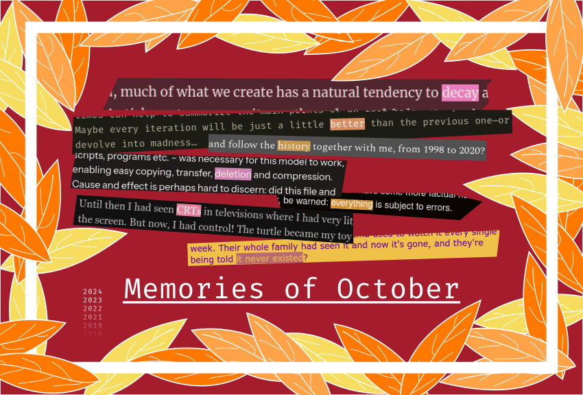 A collage of quotes and leaves