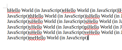 %Screenshot of me fighting the Hello world macro for attention