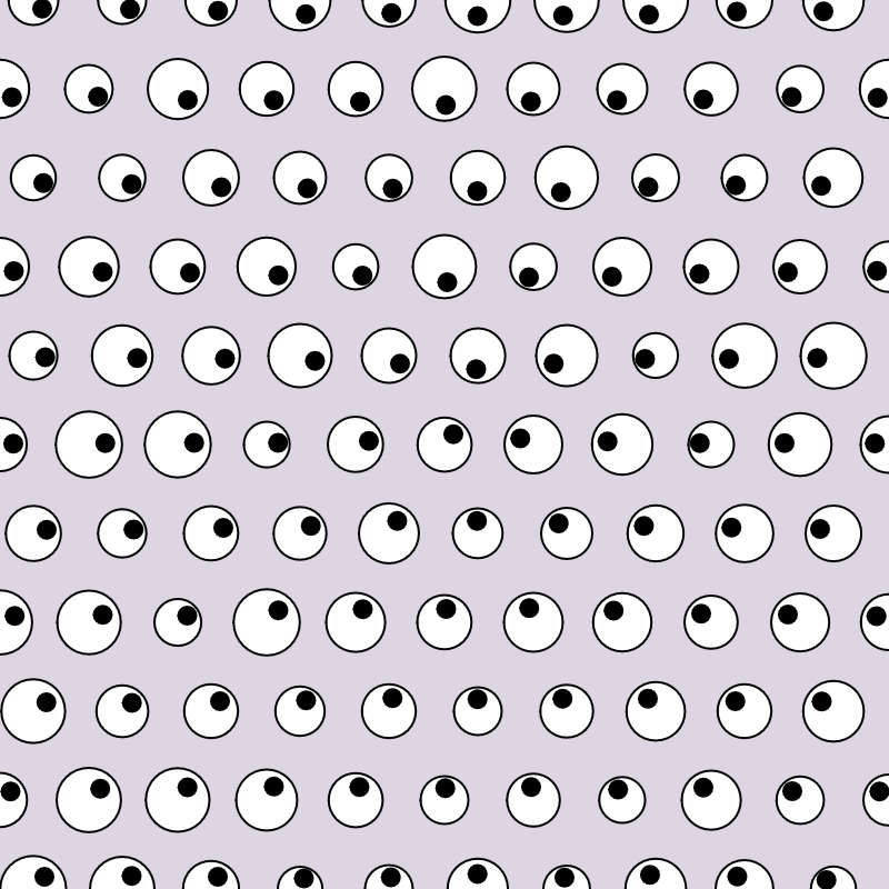A wall of eyes, staring at the mouse. Every now and then, they blink.