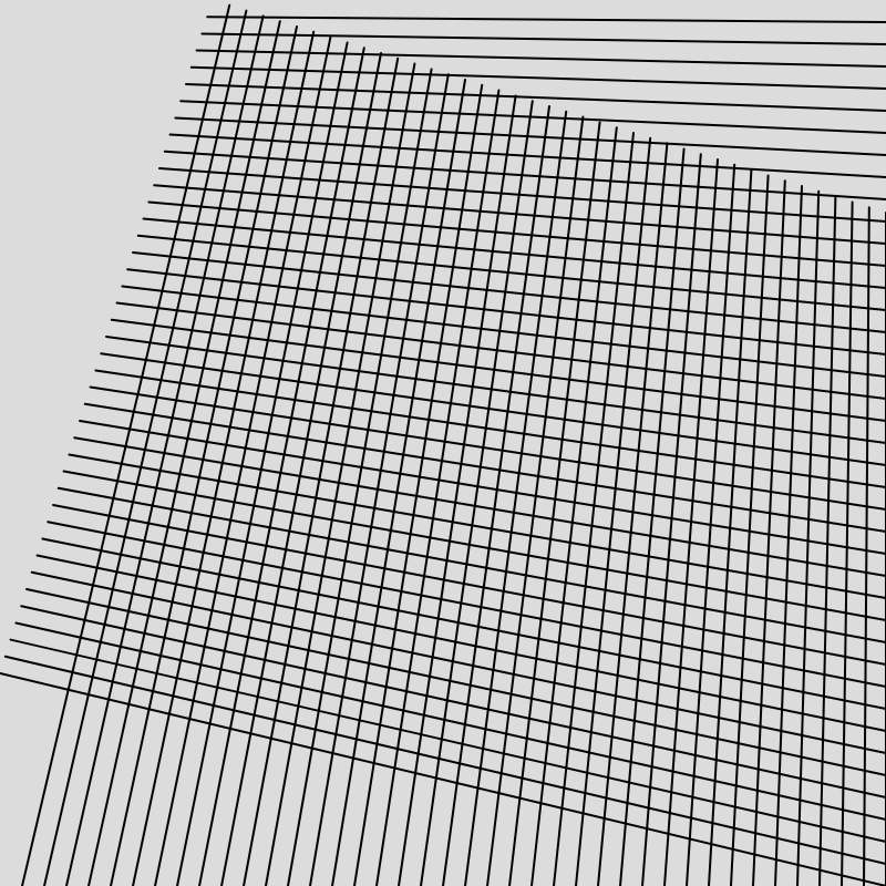A grid whose lines rotate and dance left and right