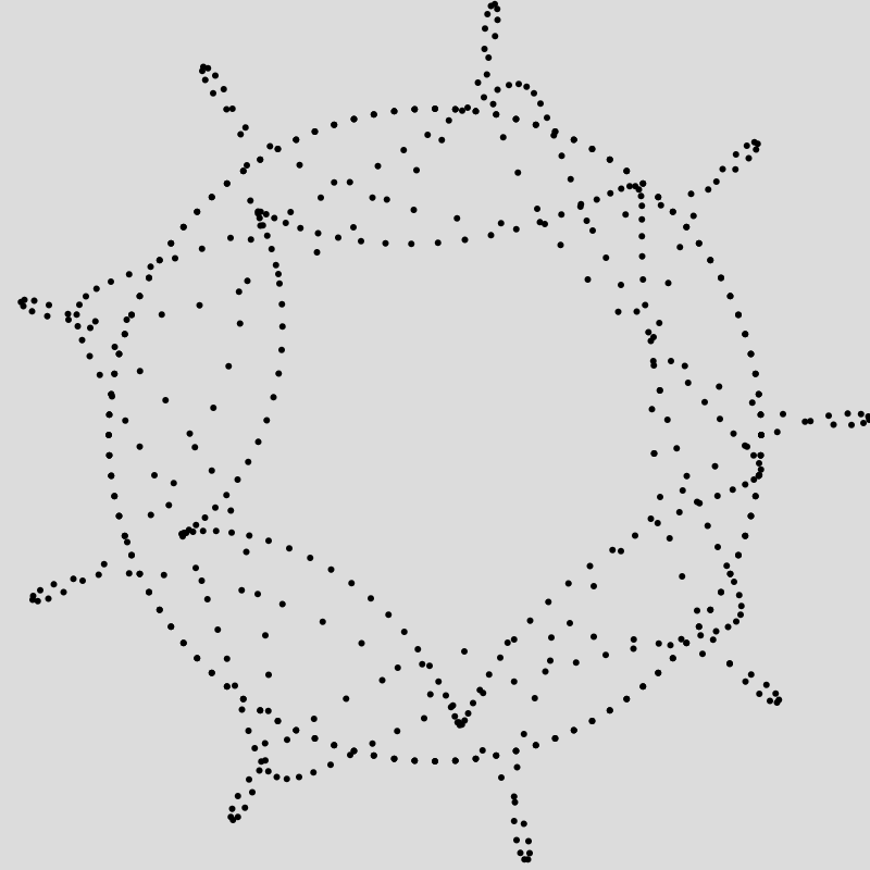 A pulsing circle of cycloids