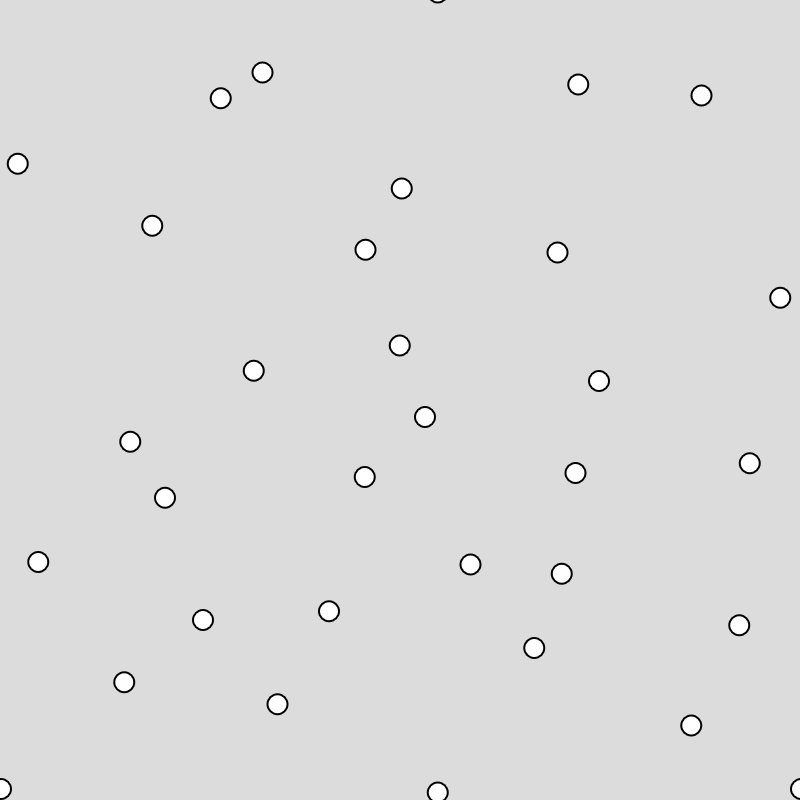 Circles push each other away on a slippery wrap-around gray background.
