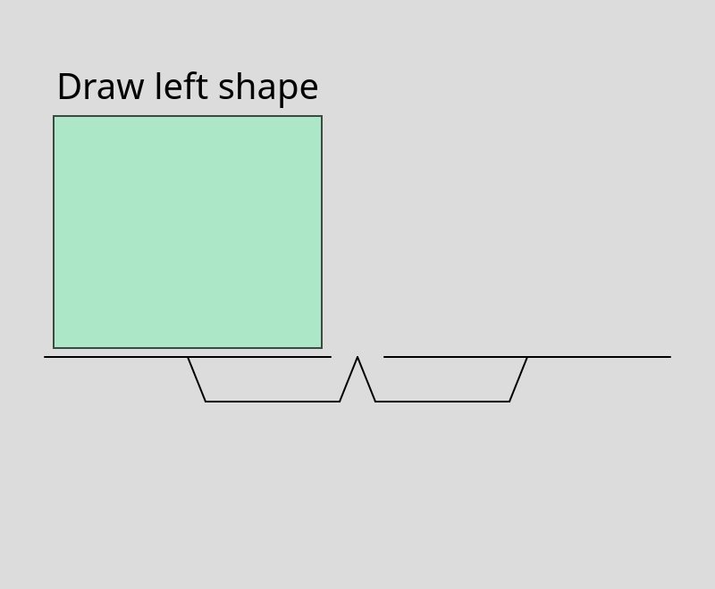 A scale, with prompts to draw the left / right shape, and guess which is heavier.