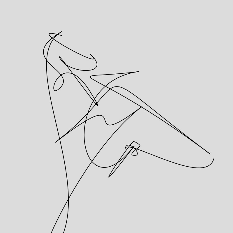 A random scribbley line made with the tool; hard to interpret as anything, but could pass for the signature.