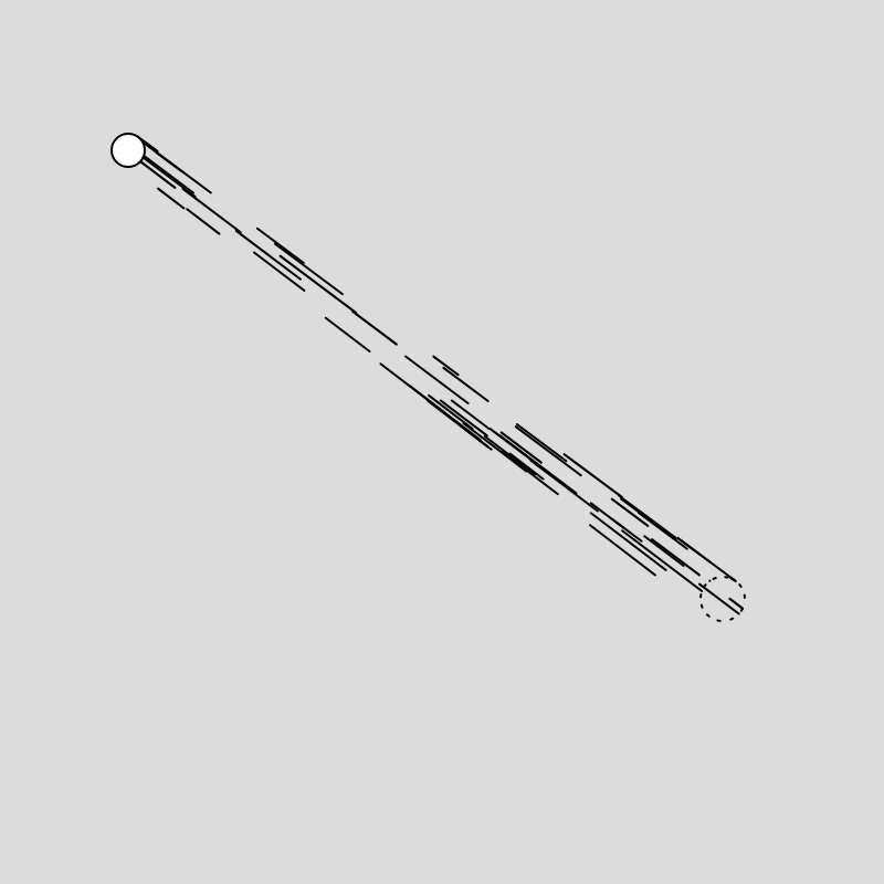 Lines stroke the distance between the mouse and a circle